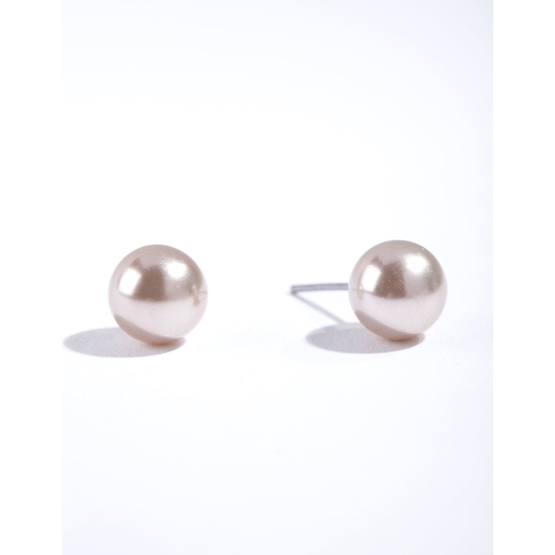 Silver Classic Ball Stud Earrings