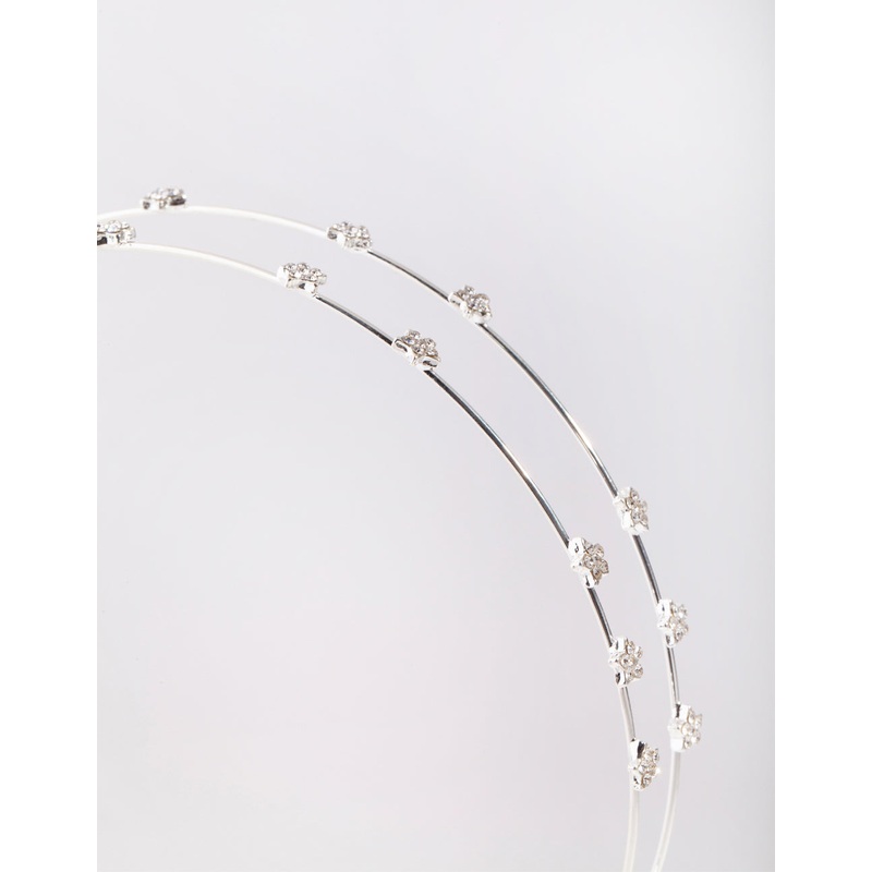 Silver Double Star Headband