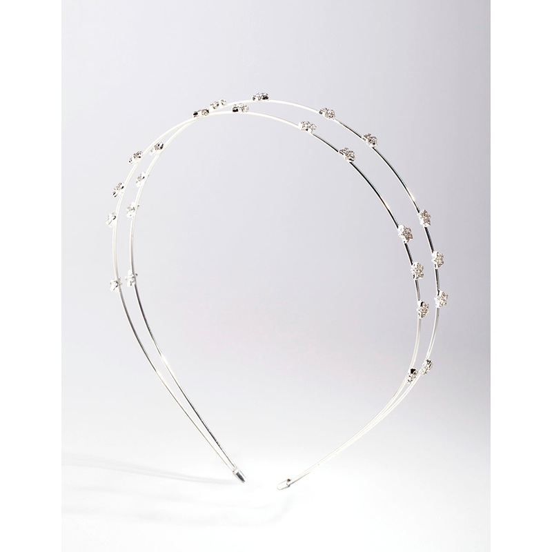 Silver Double Star Headband