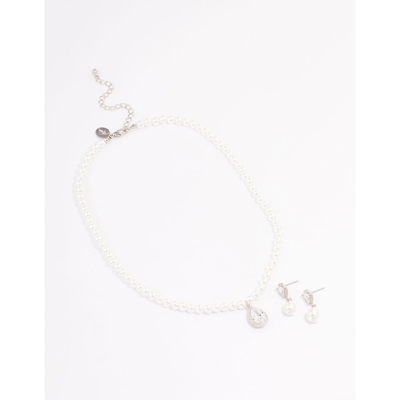 Silver Multi Cubic Zirconia Jewellery Set