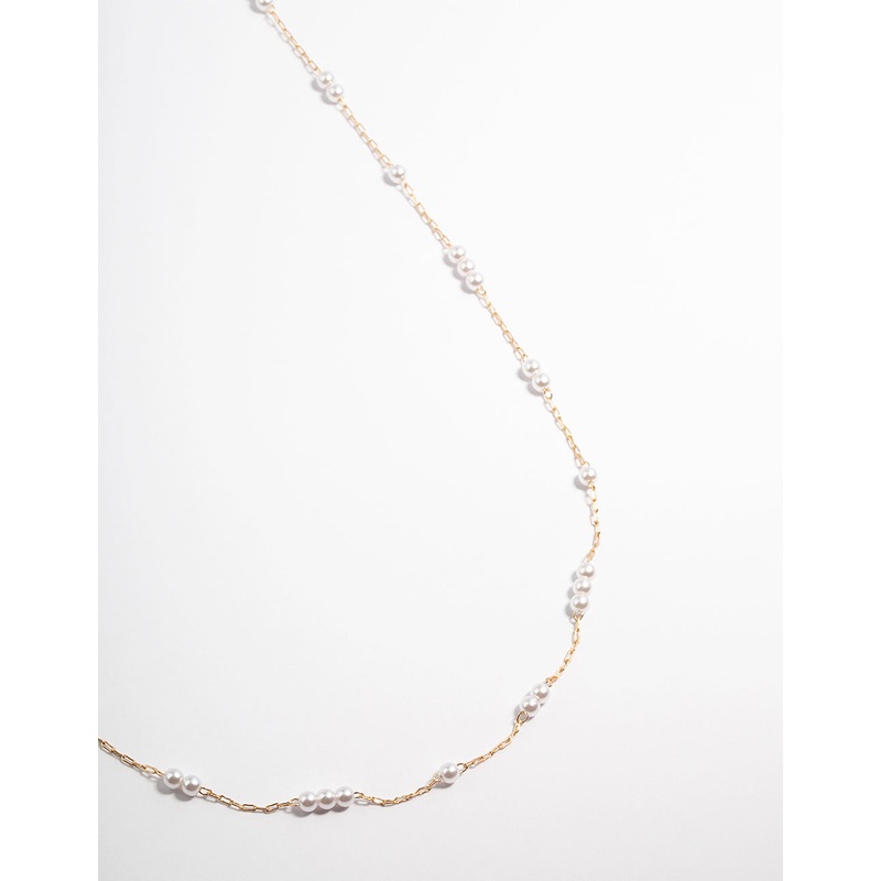 Gold Dainty Pearl Waist Chain