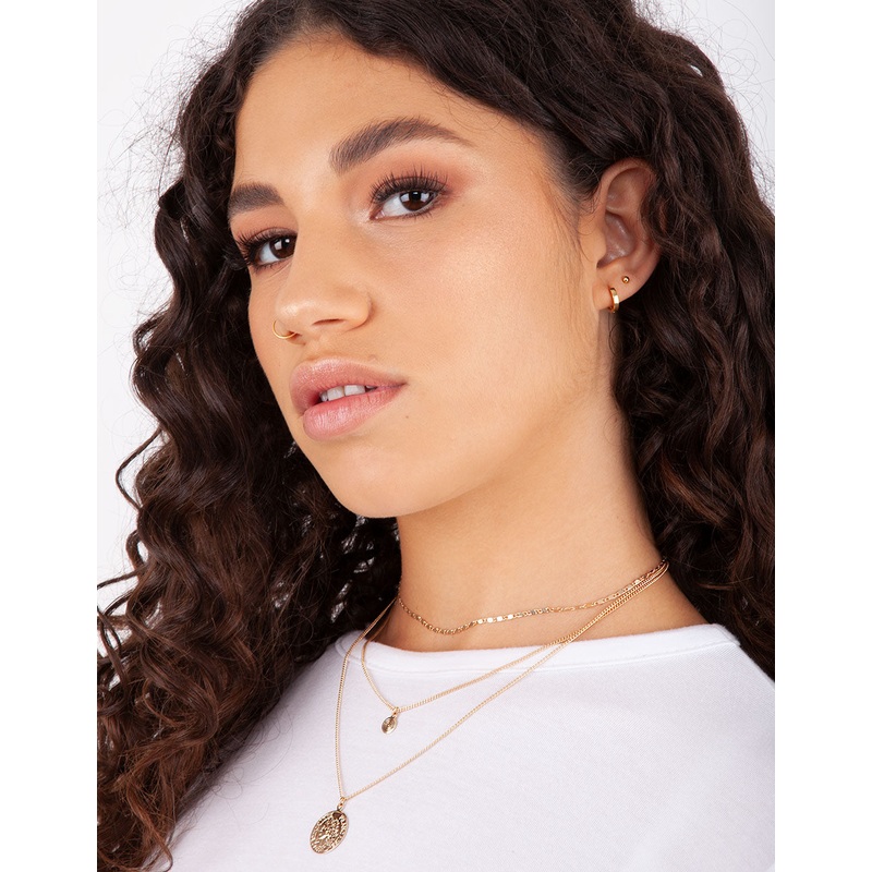 Gold Plated Sterling Silver Huggie Hoop Earrings