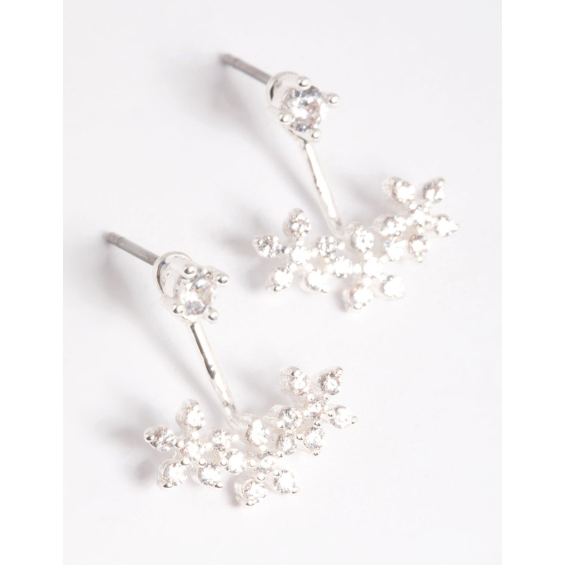 Silver Plated Cubic Zirconia Stud Earrings 3-Pack