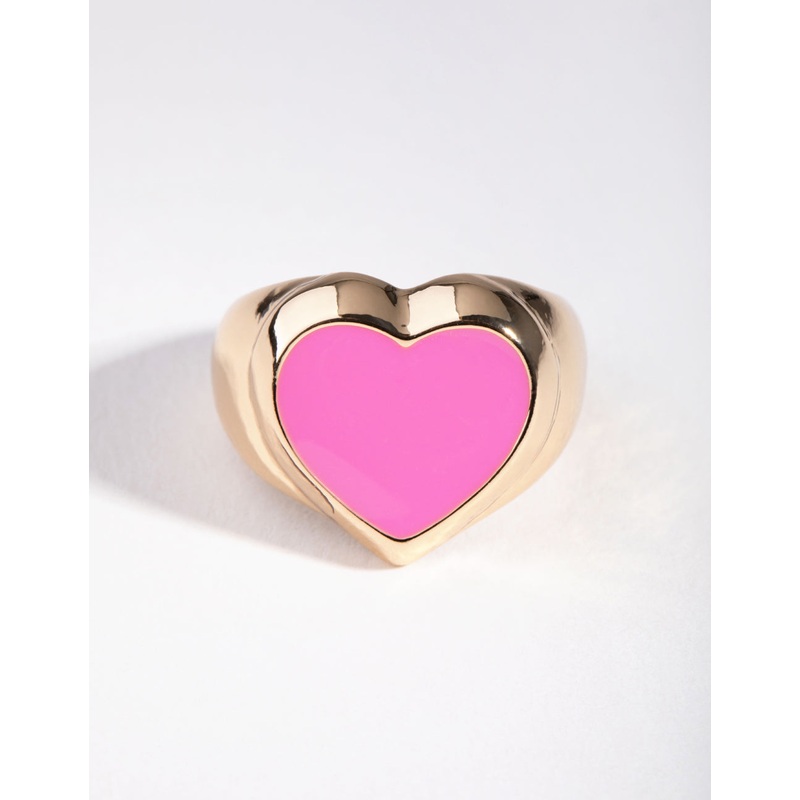 Gold Mega Heart Ring|SM|ML