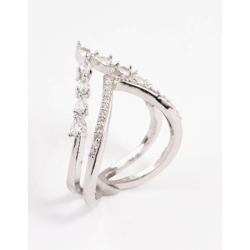Silver Elegant V Ring|SM|ML