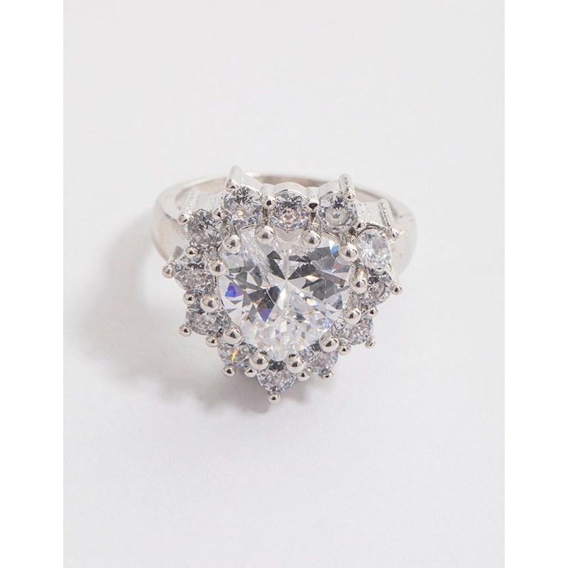 Silver Grand Heart Ring|SM|ML