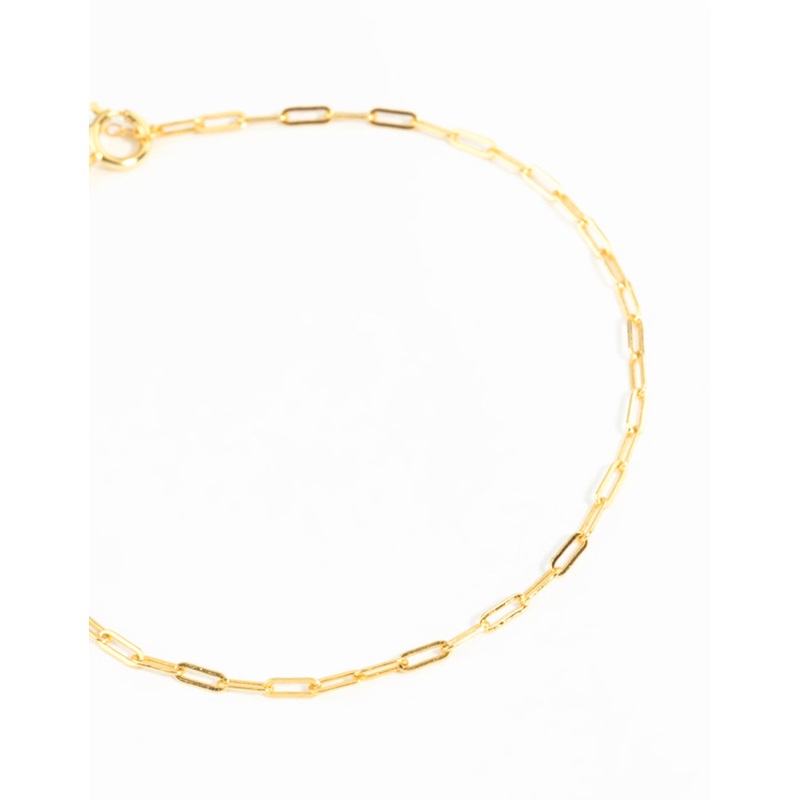 Gold Plated Sterling Silver Open Link Bracelet