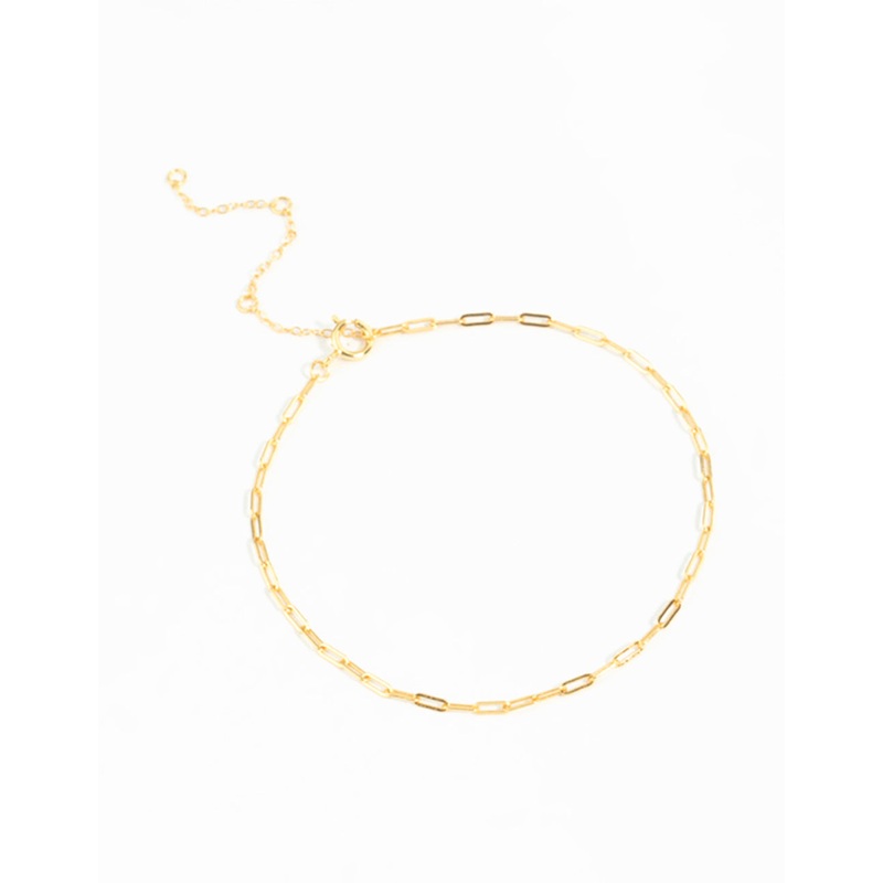 Gold Plated Sterling Silver Open Link Bracelet