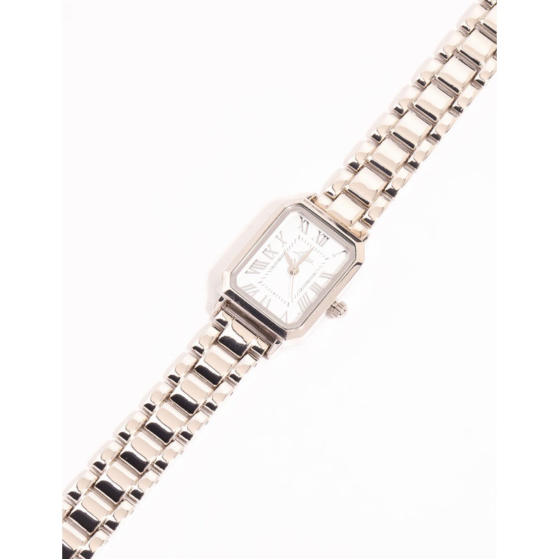 Silver Rectangle Watch