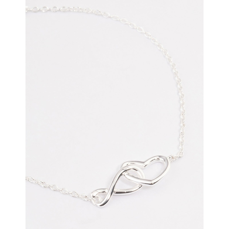 Sterling Silver Heart & Infinity Bracelet