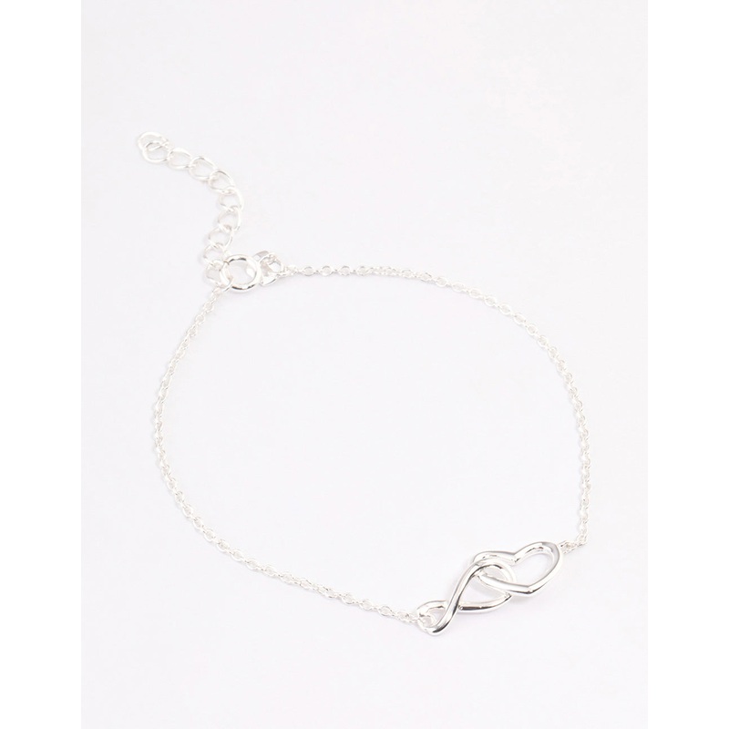 Sterling Silver Heart & Infinity Bracelet
