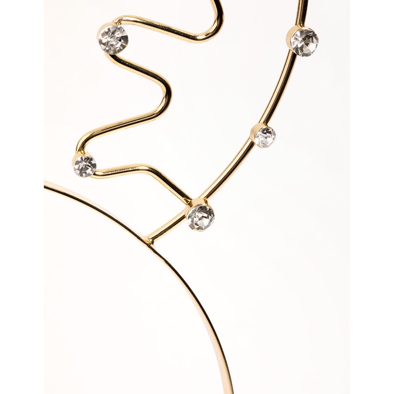 Gold Reindeer Diamante Headband
