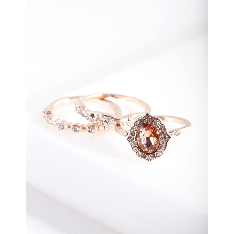 Rose Gold Engagement Ring Stack