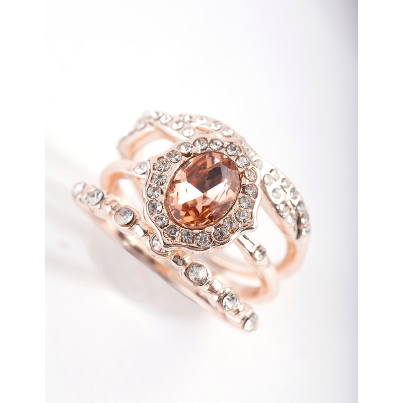 Rose Gold Engagement Ring Stack