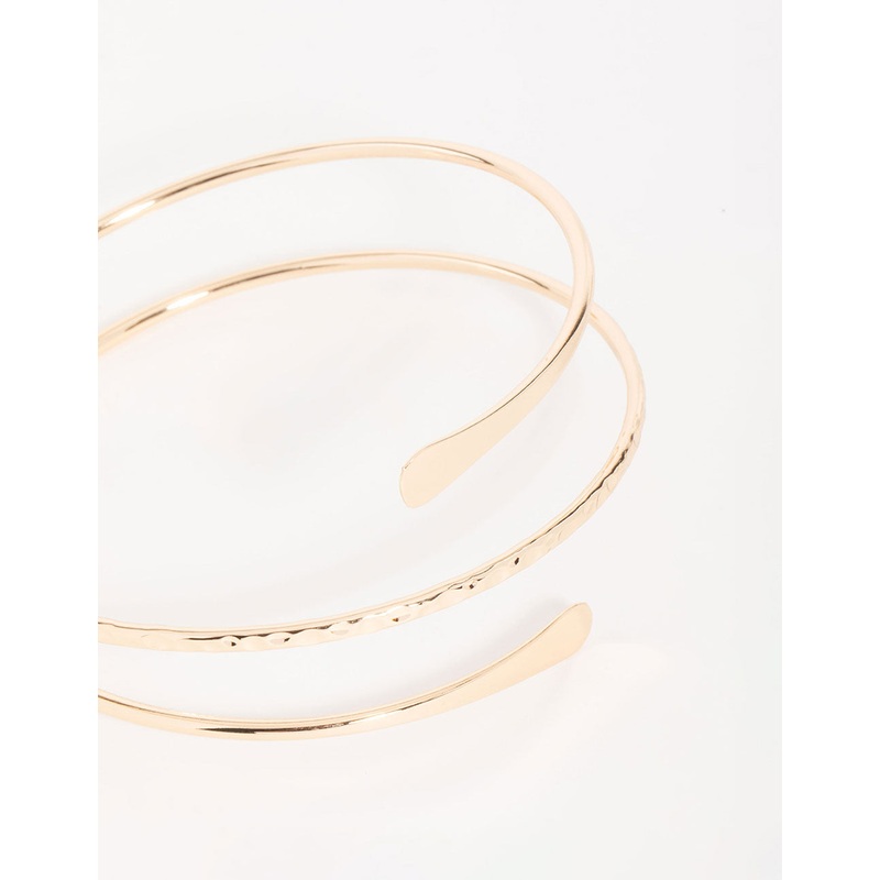 Gold Harmered Arm Cuff