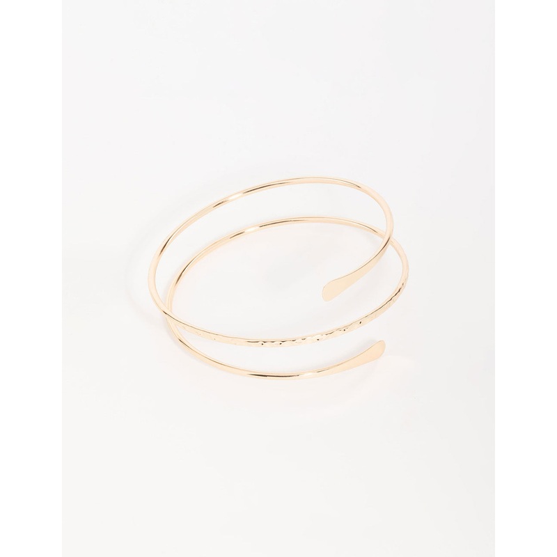 Gold Harmered Arm Cuff