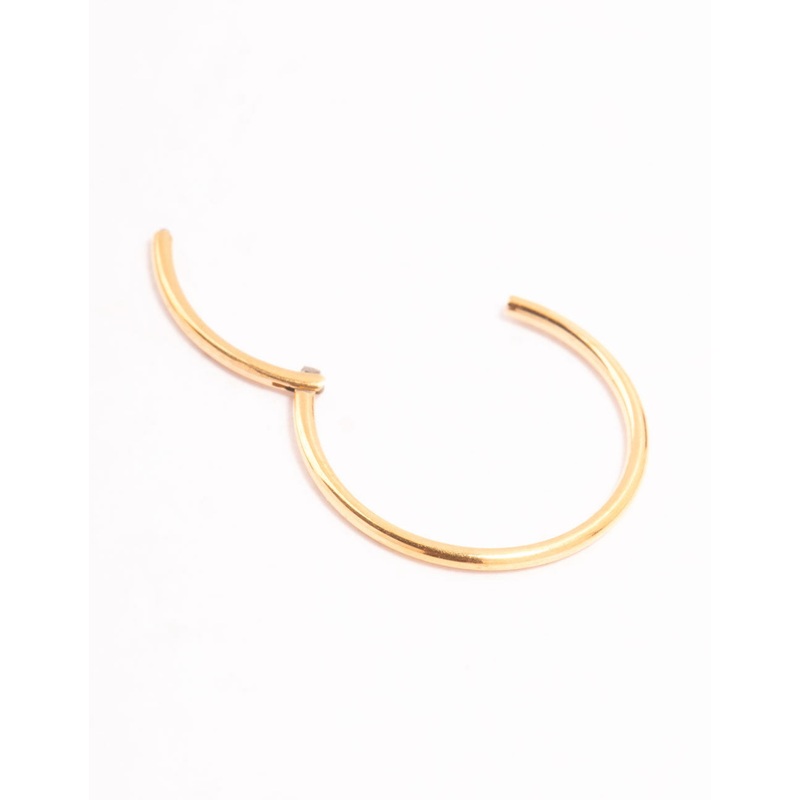 Gold Plated Titanium Plain Clicker Ring
