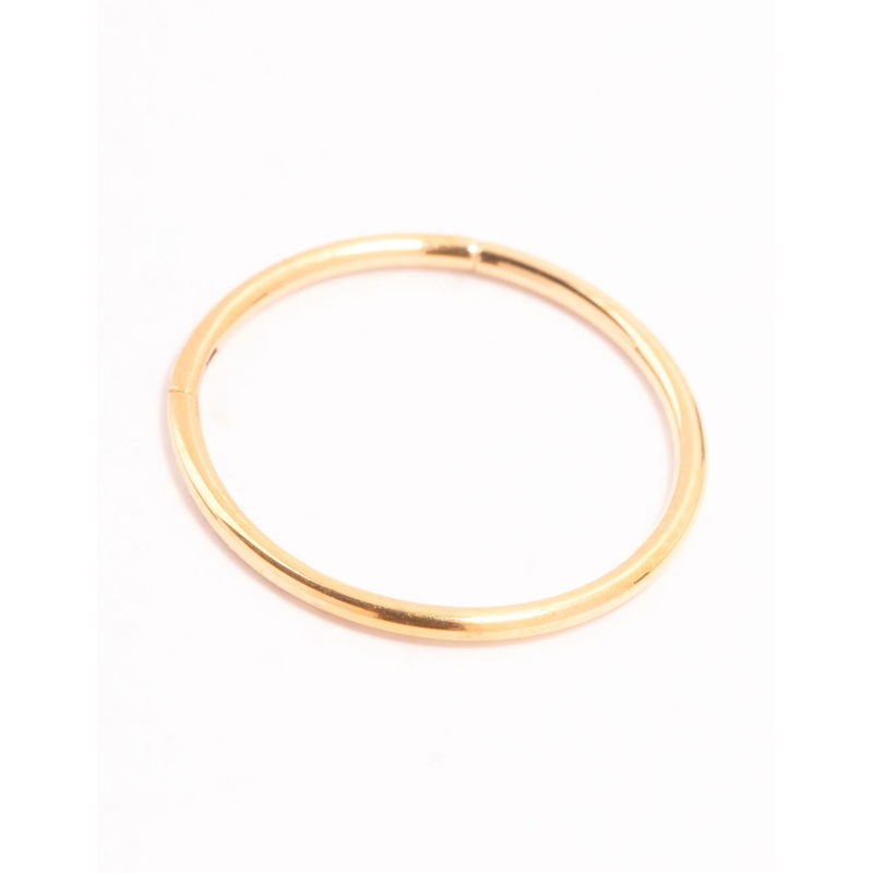 Gold Plated Titanium Plain Clicker Ring