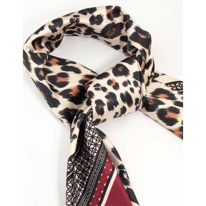Leopard Border Fabric Scarf