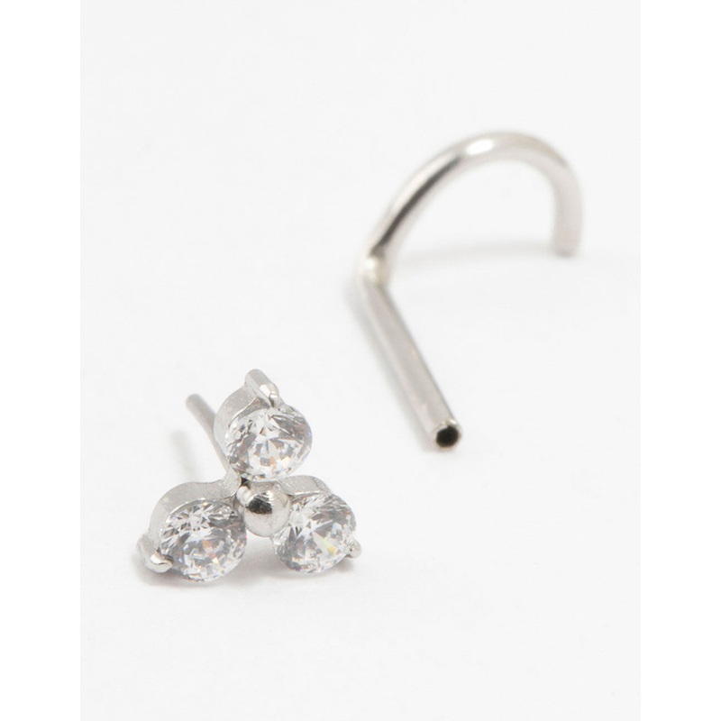 Surgical Steel Flower Threadless Nose Stud