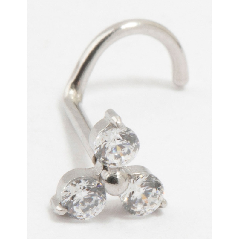 Surgical Steel Flower Threadless Nose Stud