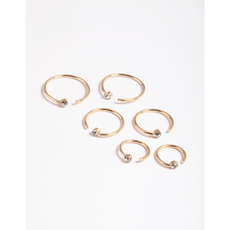 Gold Diamante Faux Ring