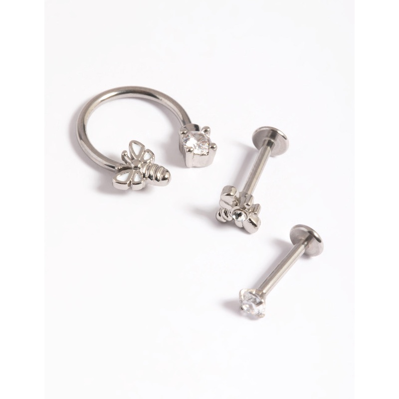 Surgical Steel Bee Stud Earring Pack
