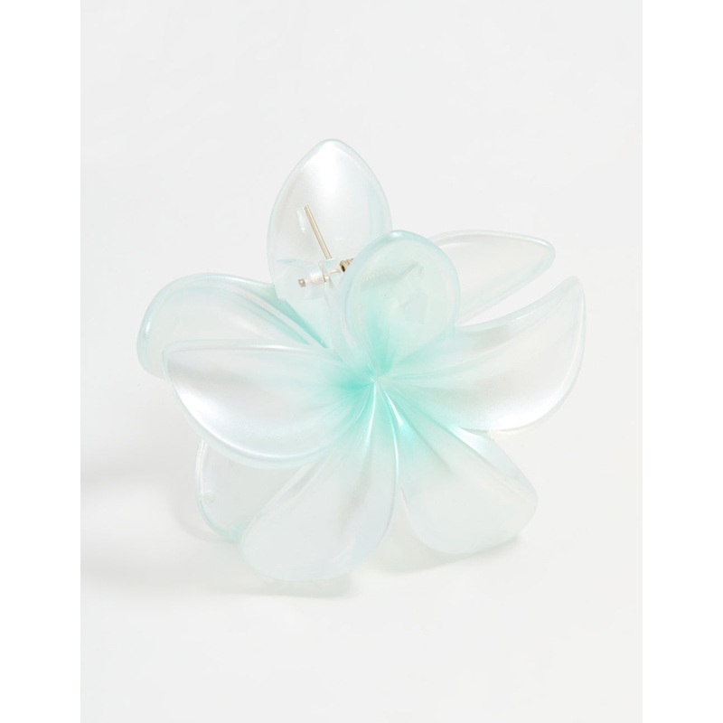 Blue Ombre Pearlised Frangipani Flower Claw Clip