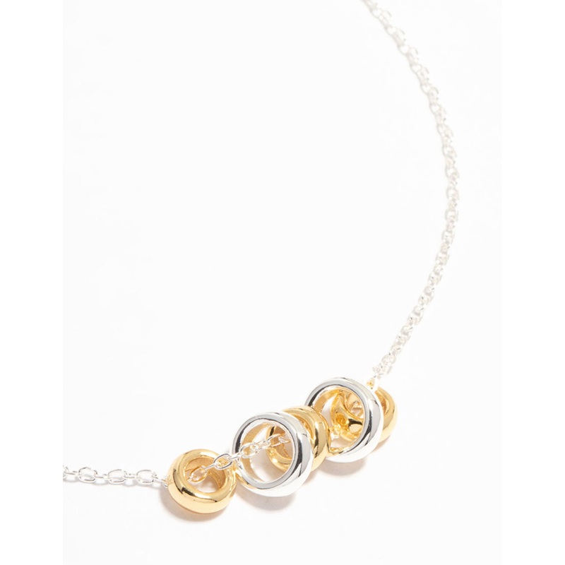 Gold & Silver Plated Rondell Pendant Necklace