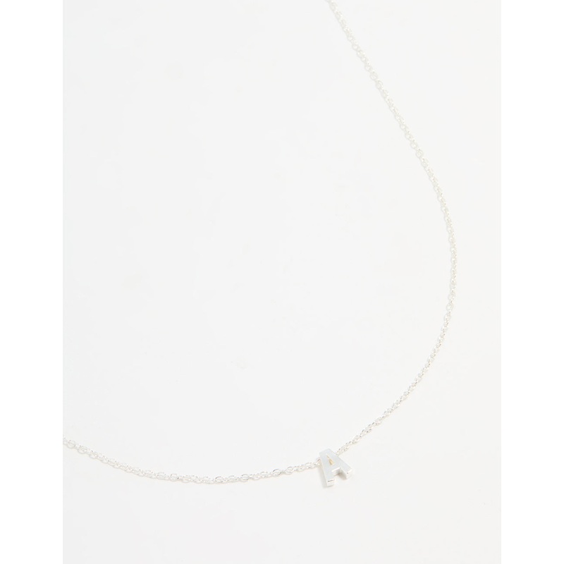 Sterling Silver Letter A Necklace