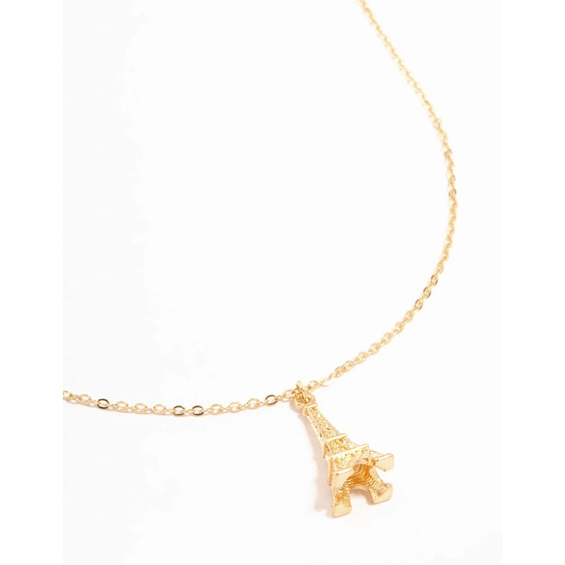 Gold Eiffel Tower Necklace