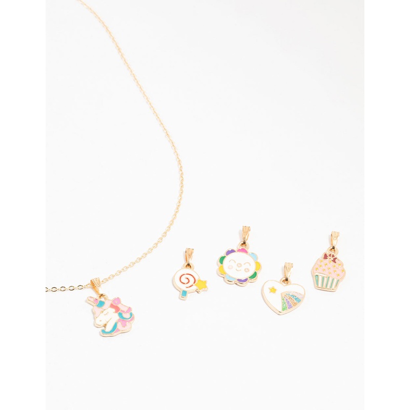 Kids Gold Unicorn Charm Necklace