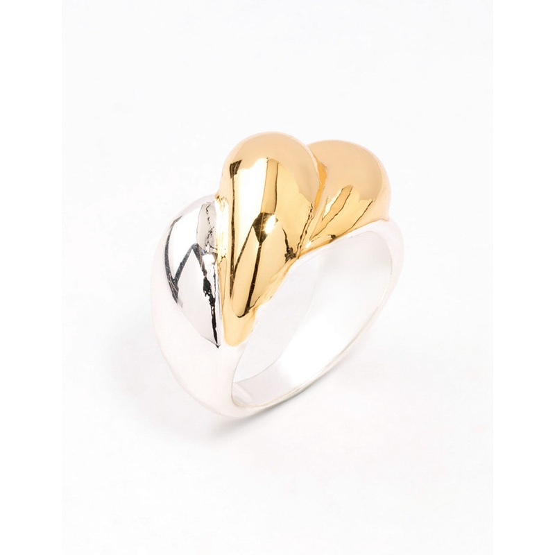 Mixed Metals  Statement Ripple Ring