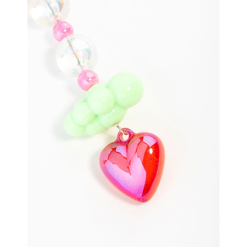 Pink & Green Cloud Bow Keychain