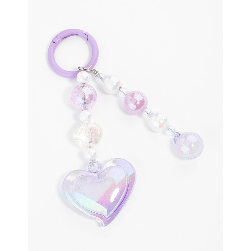 Purple  Large Heart Keychain|ONESIZE