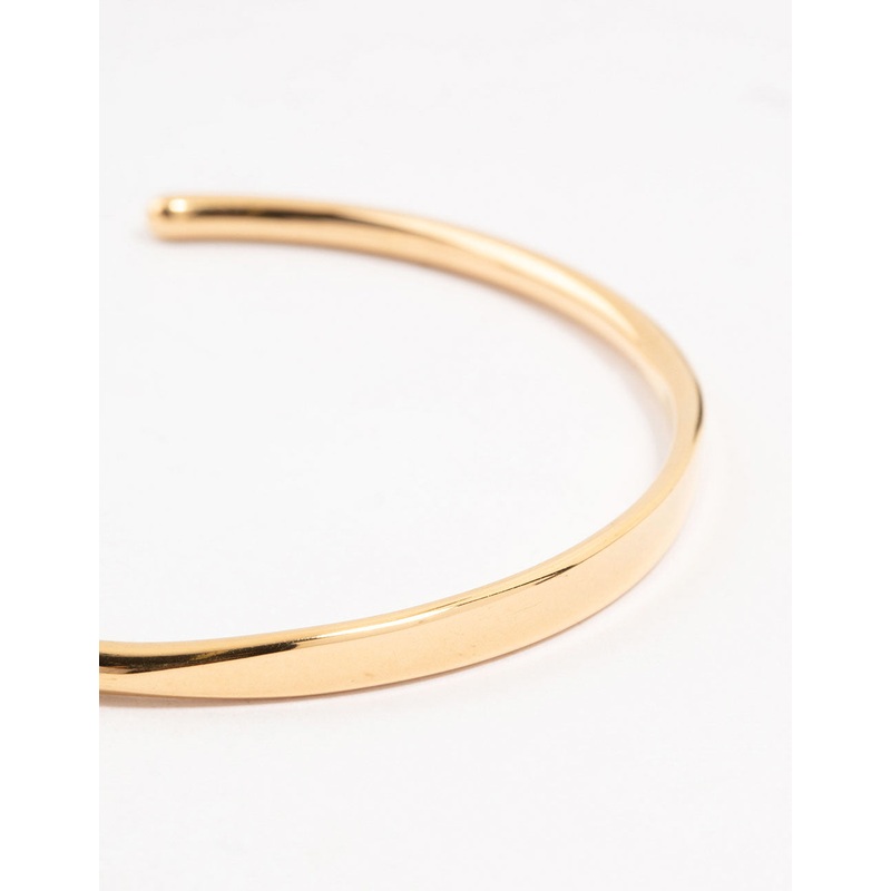 Waterproof Gold Plated Stainless Steel Slim Wrist Cuff