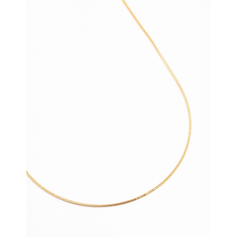 Gold Box Chain Necklace