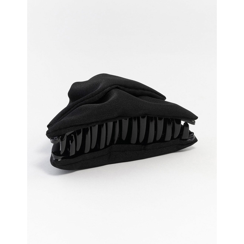 Large Fabric Bow Front Claw Clip