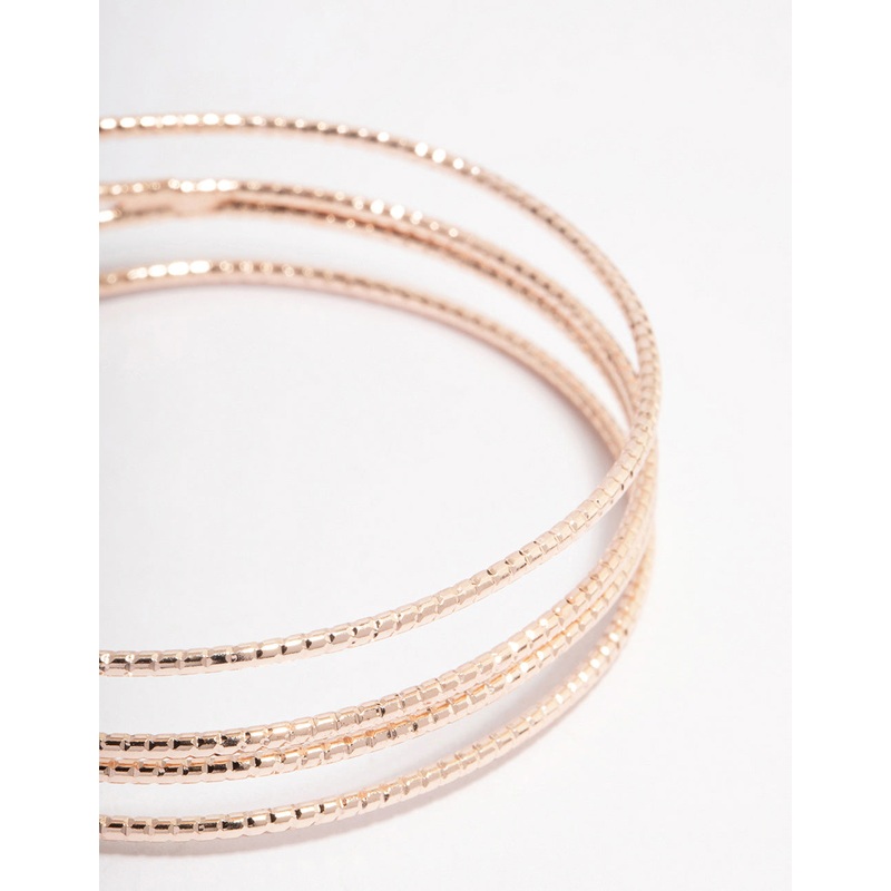 Gold Triple Wire Open Wrist Cuff