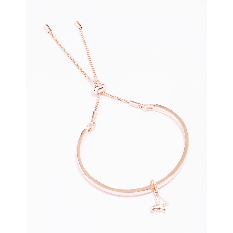 Rose Gold Butterfly Toggle Bracelet