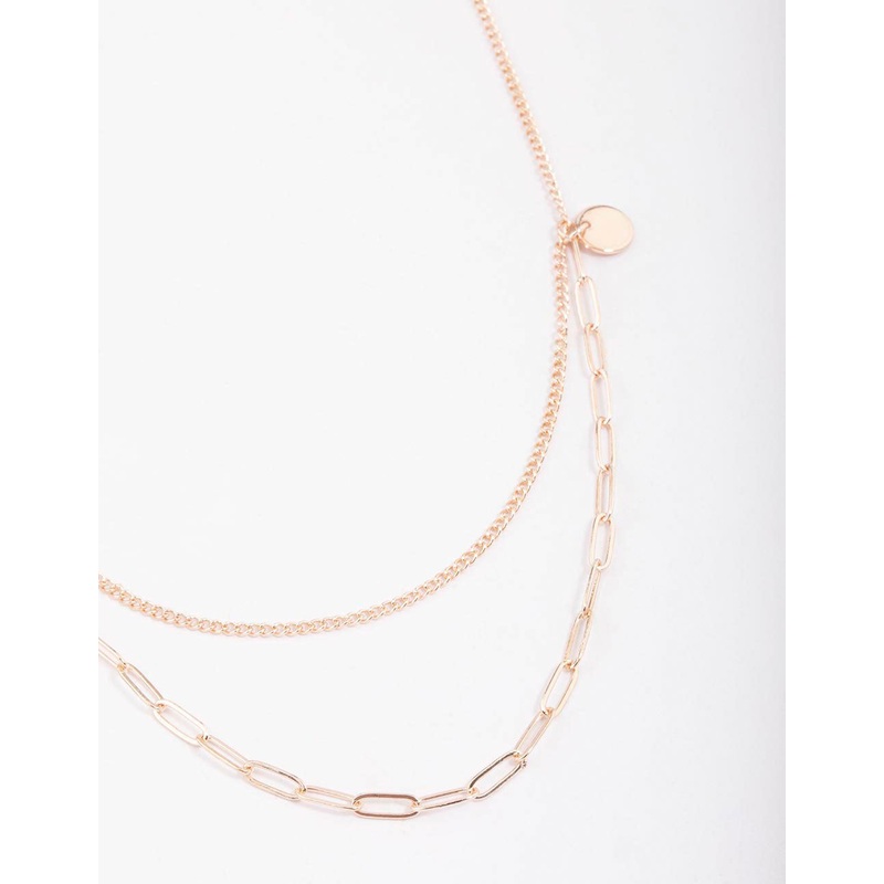 Rose Gold Cubic Zirconia Ring Necklace
