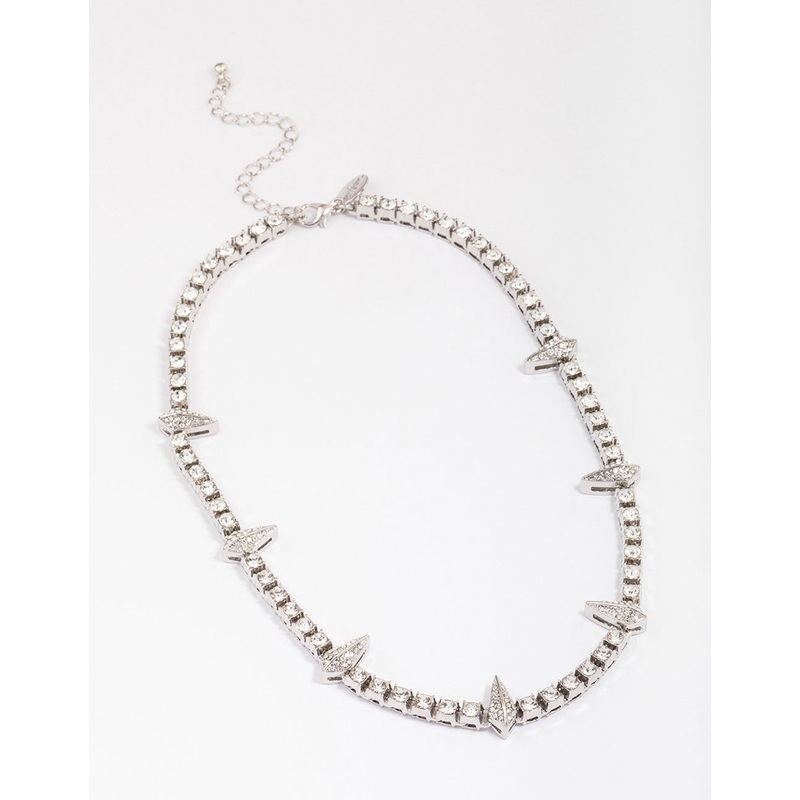 Silver Spark Short Necklace