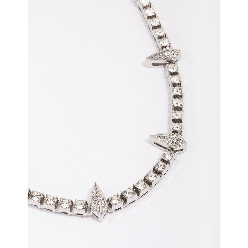 Silver Spark Short Necklace