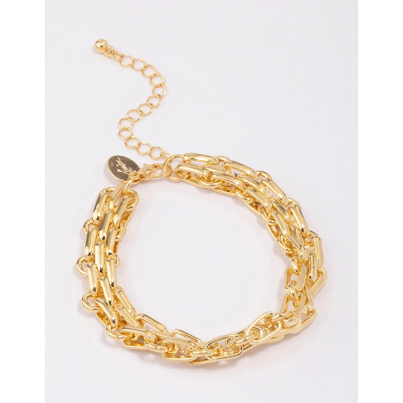 Gold Plated Chunky Weave Bracelet