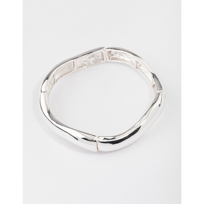 Silver Wavy Stretch Bracelet