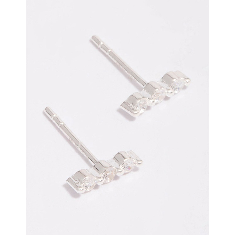 Sterling Silver Cross & Diamante Stud Earring Pack