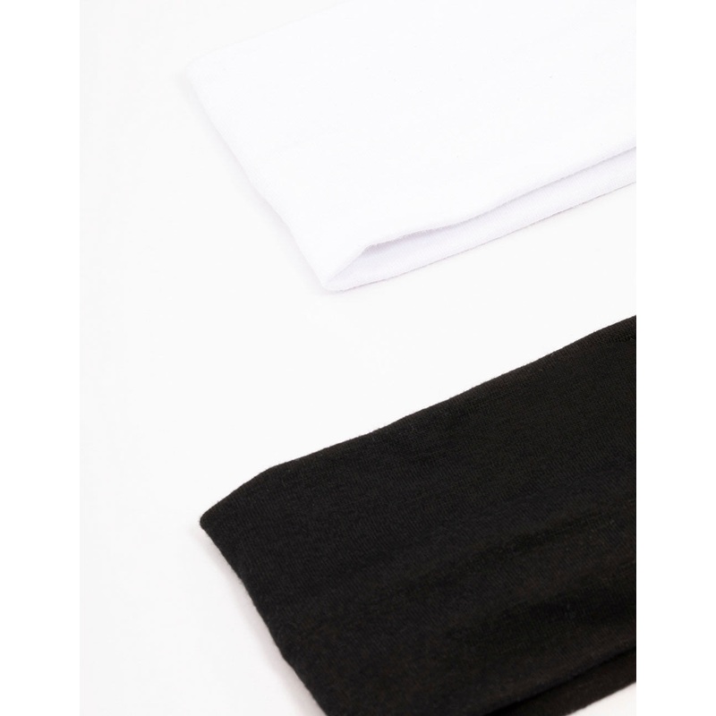 Black & White Stretchy Fabric Headband Pack