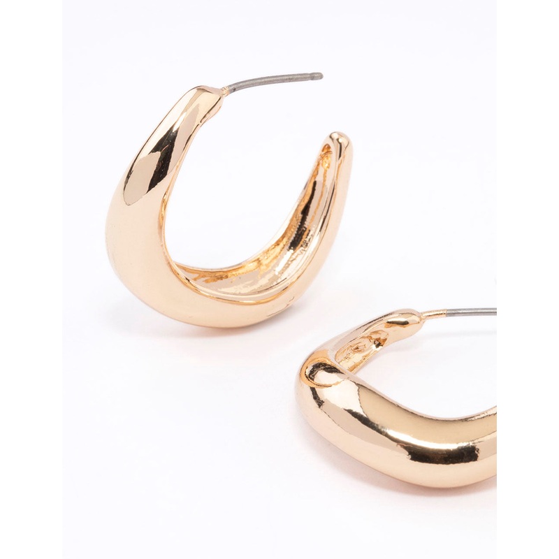 Gold Wave Matched Hoop Earring Pack