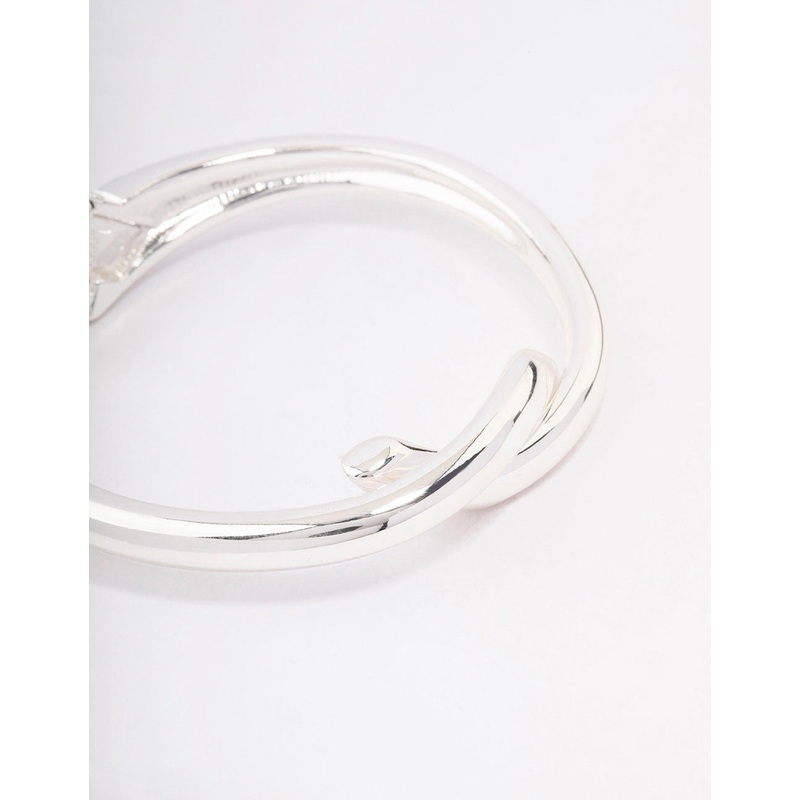 Silver Knotted Cross Hinge Wrist Cuff