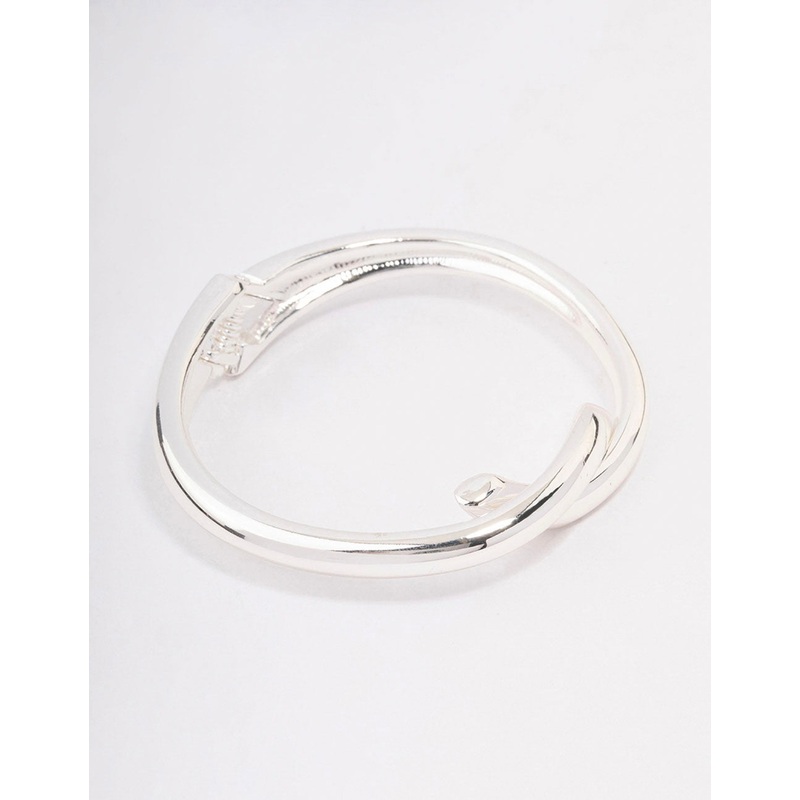 Silver Knotted Cross Hinge Wrist Cuff